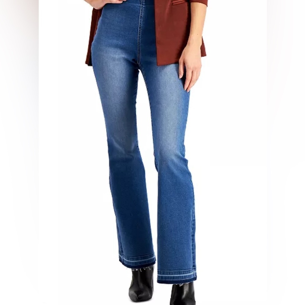 INC PULL ON FLARE JEANS